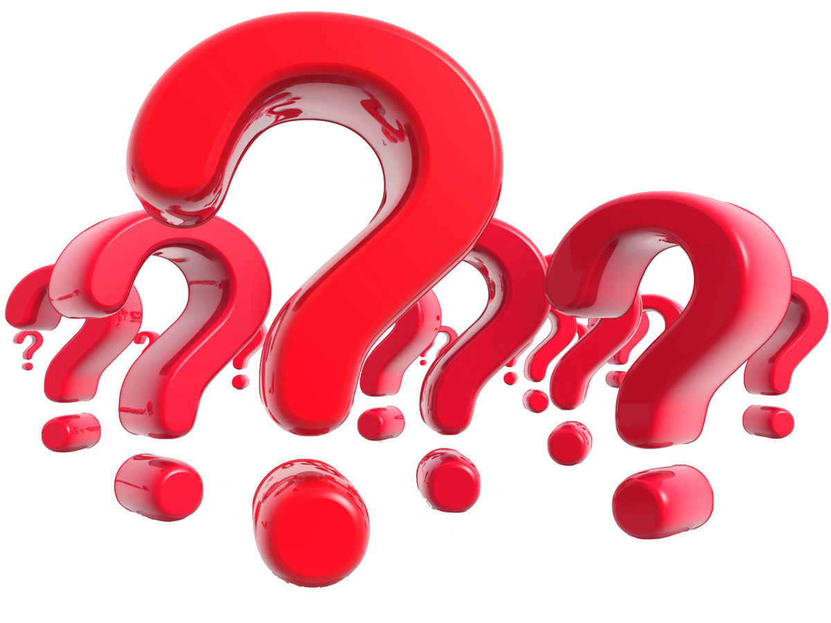 lots of red question marks overlapping eachother geting bigger as they reach the foreground